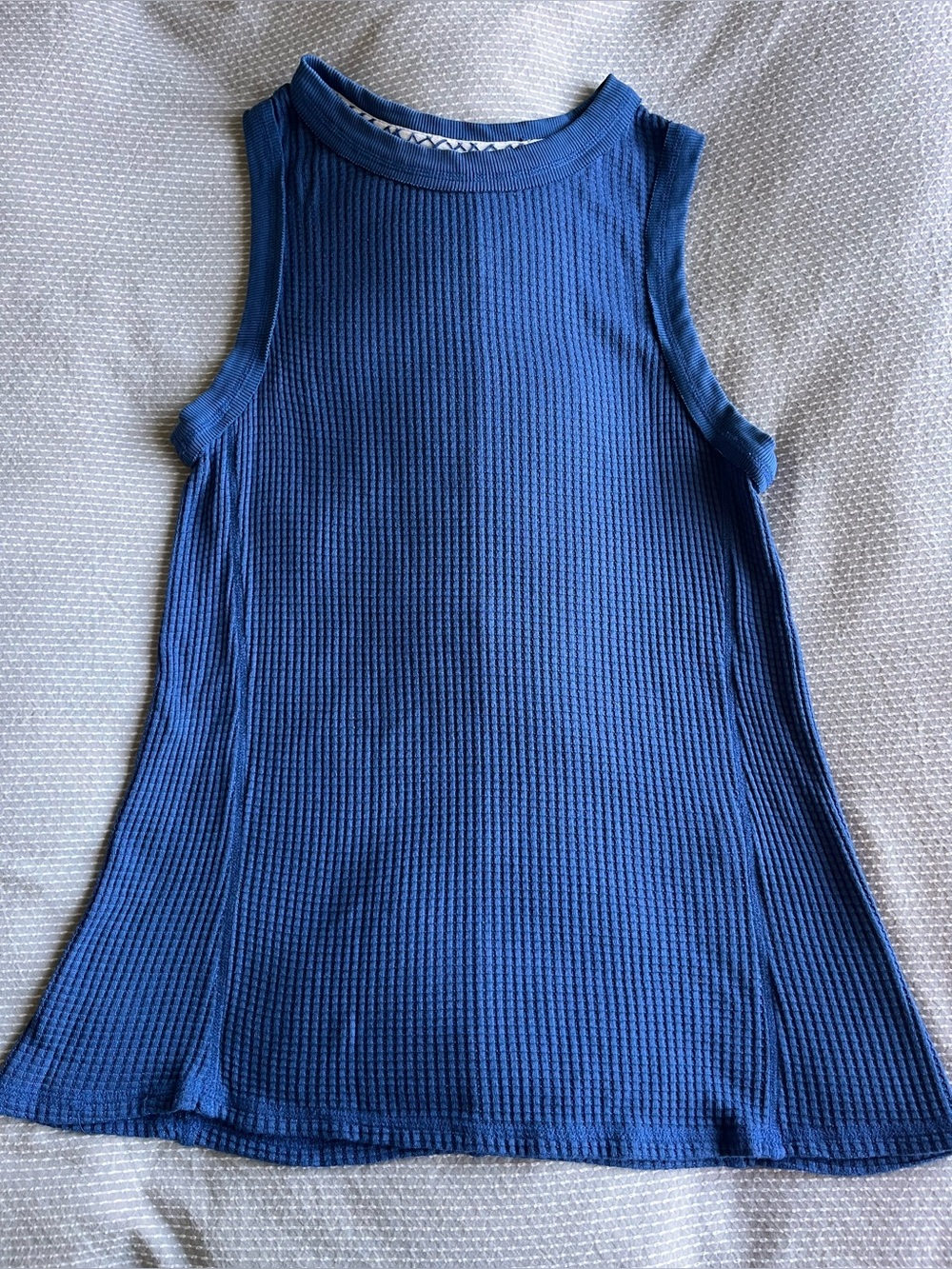 Sundance Blue Waffle Knit Tank Top
